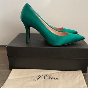 JCrew Collection Elsie Pumps in Satin with Glitter Sole - beautiful shoes!!!